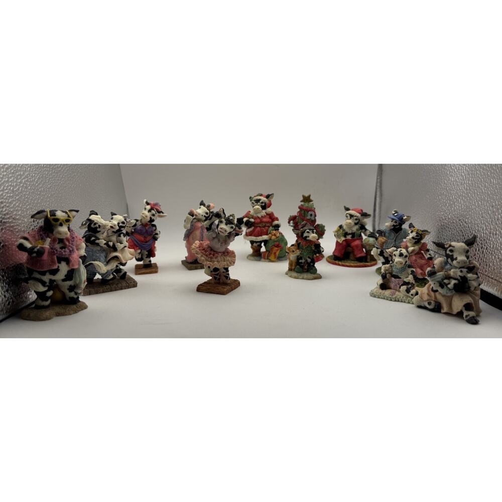 Vintage 1992 Ganz COWTOWN Collectible Handcrafted Resin Figurines 3.5" Set Of 13